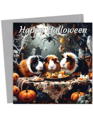 3 Guinea Pigs Happy Halloween Card