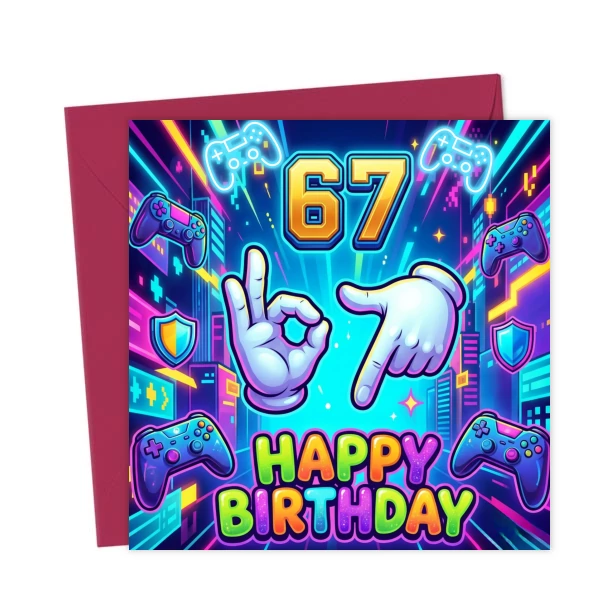 6-7-trend-gamer-happy-birthday-card-neon-retro-gaming-party-vibes