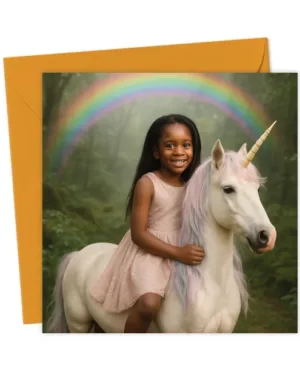 Unicorn Dreams - Face Swap Card for Daughter