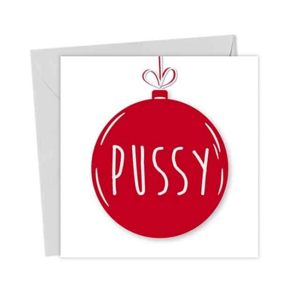 Christmas card pussy