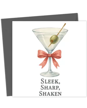 Elegant Martini Cocktail Greeting Card