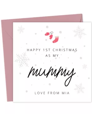 Happy 1st Christmas as my mummy - Personalised Card