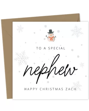 To a special nephew Happy Christmas Personalised Card