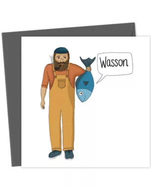 Wasson ‘ What are you up to’ Cornish Phrase Card