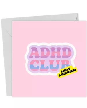 ADHD Club new member card, Card for newly diagnosed, Neurodiverse