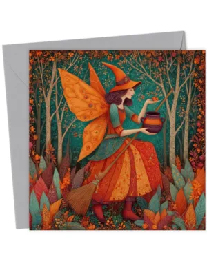 Autumnal Fairy Greetings Card