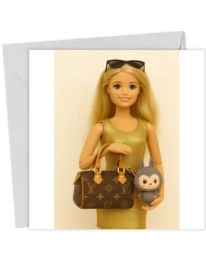 Barbie x Labubu Blank Card