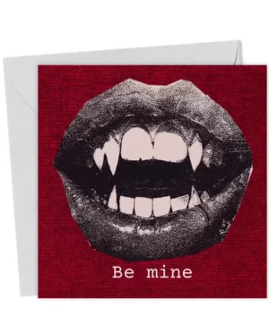 Be Mine Valentines Vampire Card, Vamp Romance Card