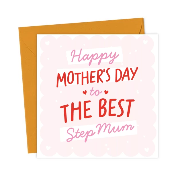 Step Mu Best Step Mum mothers day card - Mother's Day Cards