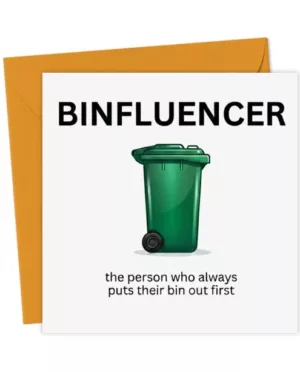 Binfluencer Greetings Card. Perfect for a Birthday or a Thank You!