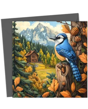 Blue Jay - Greetings Card