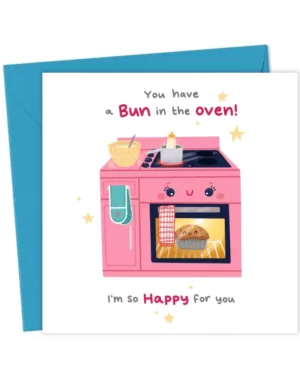 Bun in the over pregnancy card