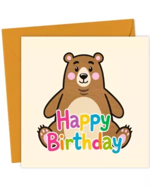 Cheerful Happy Birthday Bear