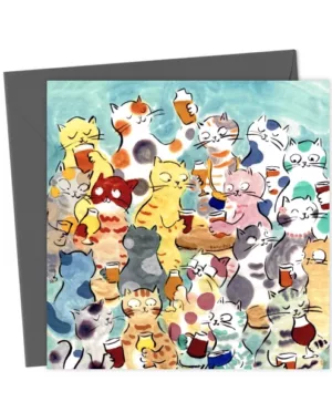 Cheers! A Cat Celebration Card