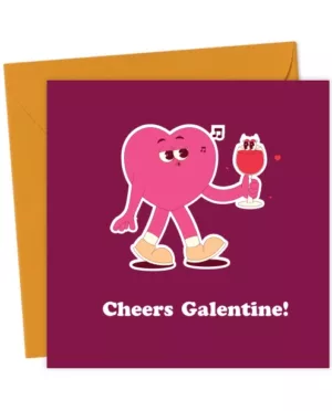 Cheers Galentine | Valentines card for your bestie