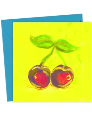 Cherries Painting Blank Card