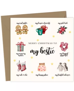 Christmas Card for Best Friend – My Soul Sister, My Ride or Die