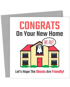 Congrats On Your New Home Card - Fun Haunted House