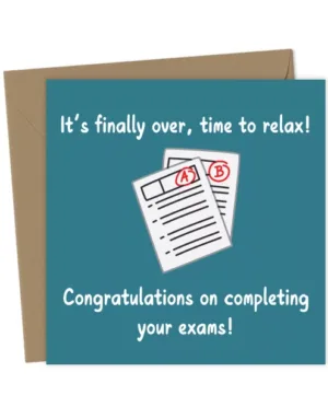 Congratulations on completing your exams - Congratulations Card