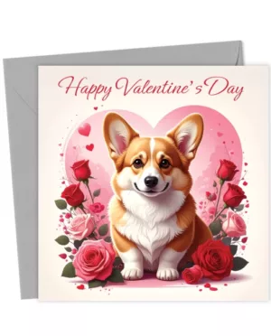 Corgi Valentine's Card