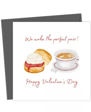 Cornish Cream Tea Valentine's Day Card