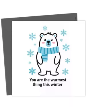 Cosy Polar Bear Winter Greeting
