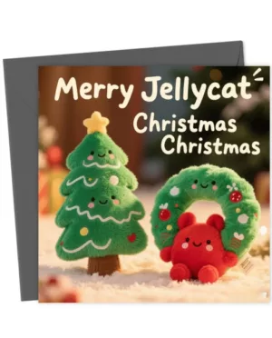 Cute Jellycat Christmas Tree and Wreath Plush Card For Fans & Friends