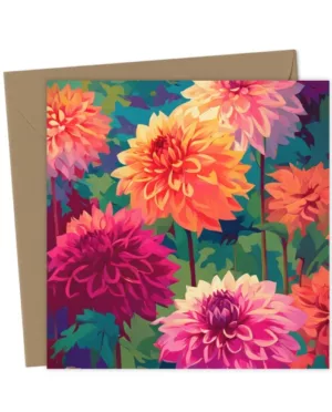 Dahlia Greeting Card
