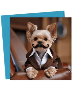 Gentleman terrier greeting card
