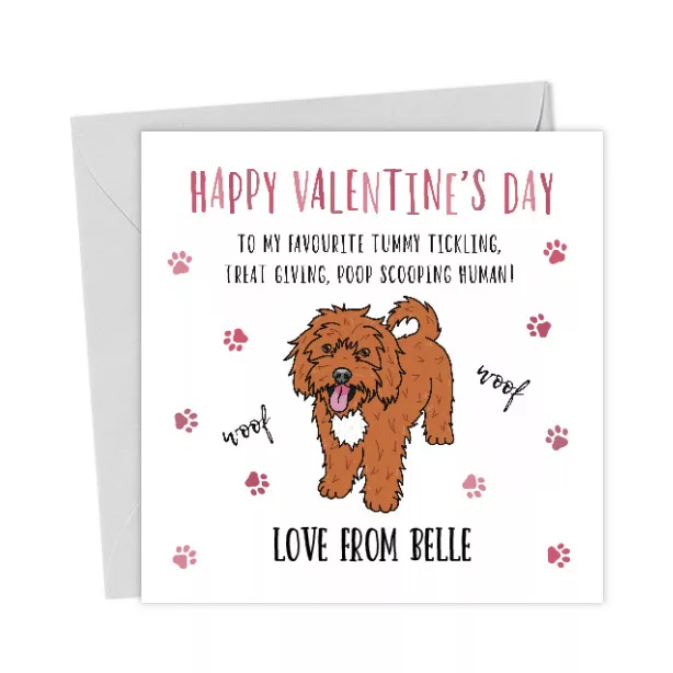 Happy valentine\'s Day Card From The Dog - Valentine's Day Cards