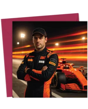 F1 Birthday Lap - Face Swap Card for Him