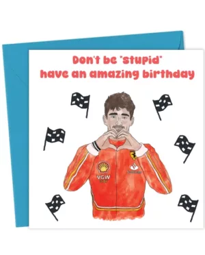 F1 Ferrari Charles Leclerc Birthday Card