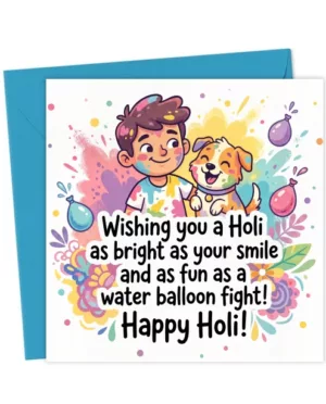 festive Holi Greeting Card – Celebrate Color, Joy and Tradition