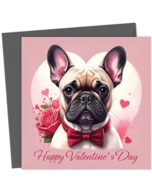 French Bulldog Valentine's Card