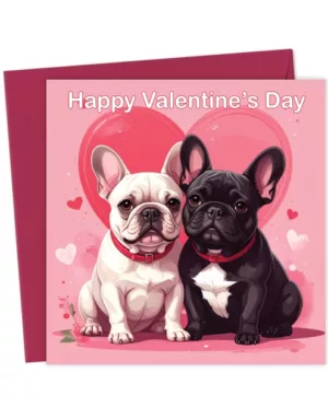 French Bulldogs Valentine's Card