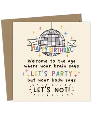 Funny Aging Humorous Birthday Card