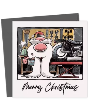 Funny Biker Christmas Card for Mechanics and Motorbike lovers