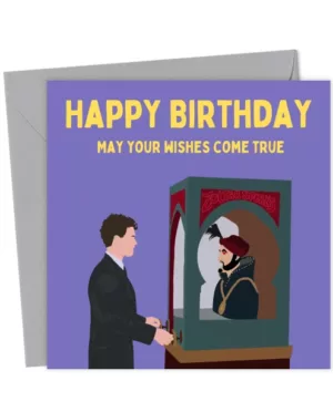 Funny Birthday Card – May Your Wishes Come True Retro Fortune Teller