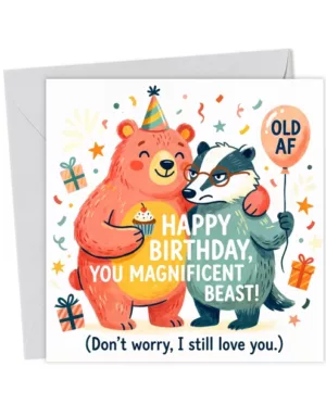 Funny Birthday Card – Old AF
