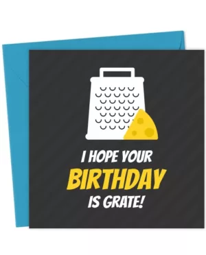 Funny & Cheesy Pun Birthday Card - Birthday Is Grate