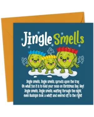 Funny Christmas Card - Jingle Smells - Sprouts