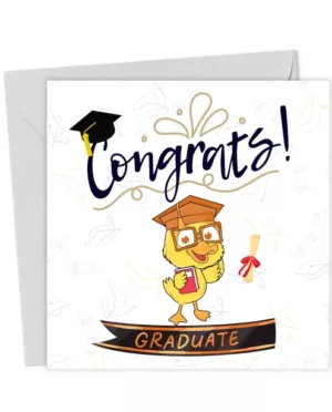 Funny Congrats Card – Graduation Gift for Student, Colleague or Friend