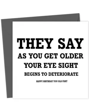 Funny Eye Chart Birthday Card