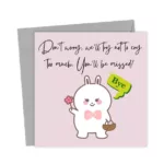 Funny Farewell Card – 'We’ll Try Not to Cry Too Much. You’ll Be Missed