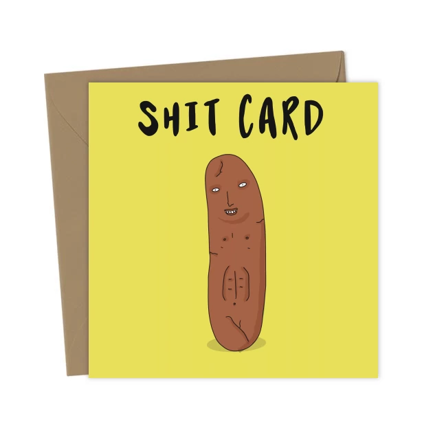 Funny poo shit card - Birthday Cards