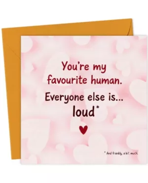 Funny Valentines Card for Introverts