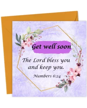 Get well soon card with bible verse