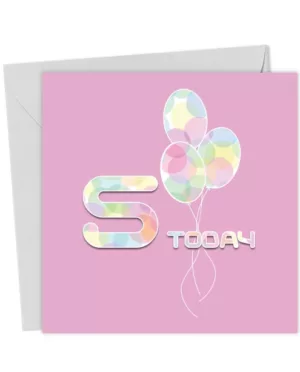 Girls 5th Birthday Card