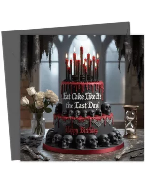 Gothic birthday greeting card