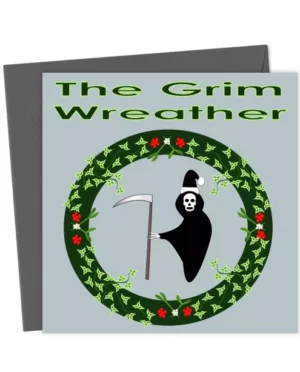 Gothic Christmas Grim Wreather Card